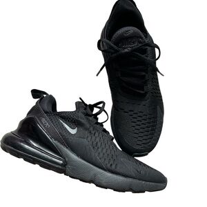 Nike Air Max 270 AH6789-006 Women's Triple Black Lifestyle Sneakers Shoes 7.5